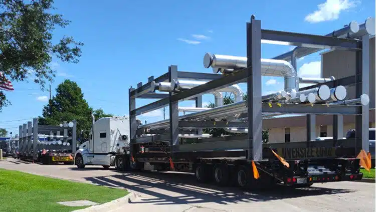 Oversized and overweight load Over Dimensional load on trailer - Texas Global Services