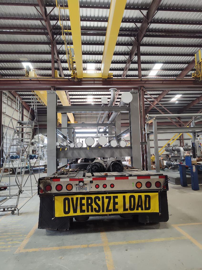 Over Dimensional load on trailer - Heavy Haul - Project Trucking Texas Global Services