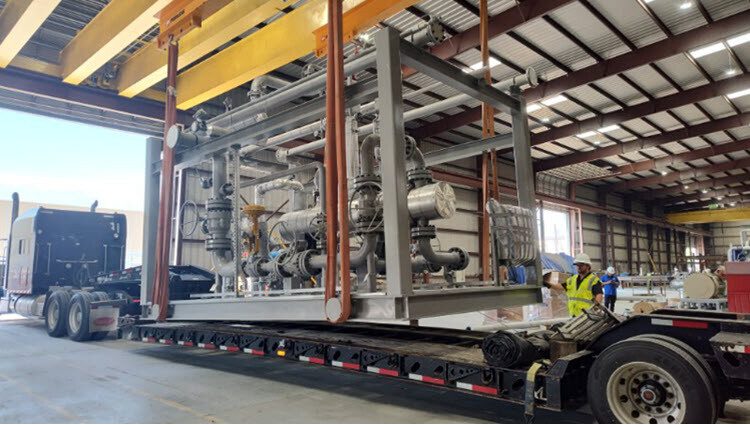 load 4 Over Dimensional load on trailer - Heavy Haul - Project Trucking Texas Global Services